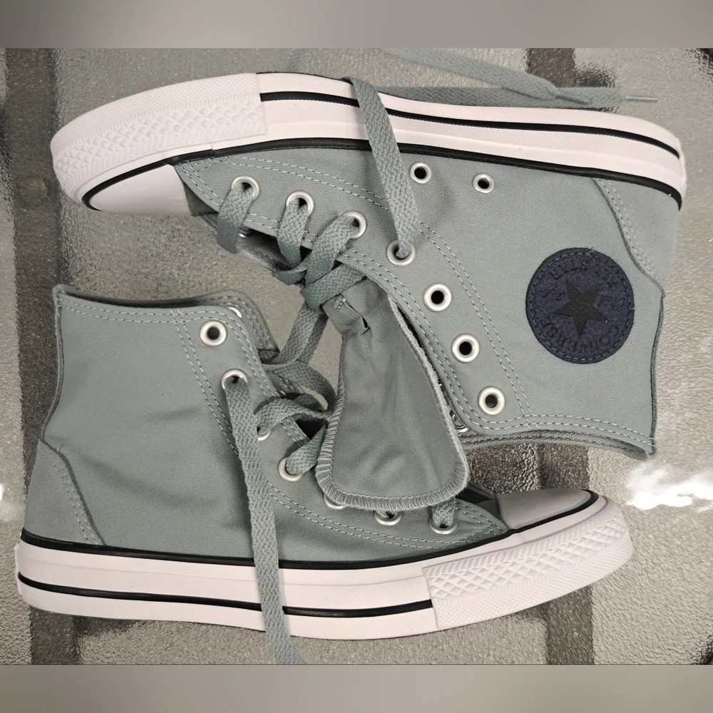 Converse Women's Chuck Taylor All Star Oil Slick Toe Cap Hi-Top Trainers Size7,5 - Picture 3 of 10